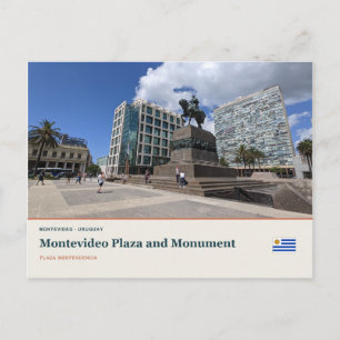 Cartão Postal Praça e Monumento de Montevidéu