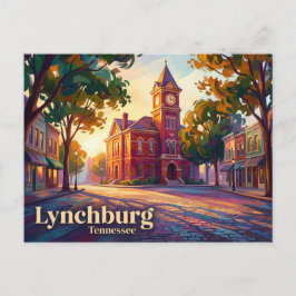 Cartão Postal Praça Histórica de Lynchburg EUA