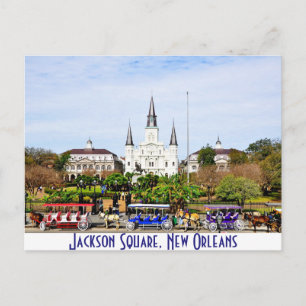 Cartão Postal Praça Jackson em Nova Orleans, Louisiana