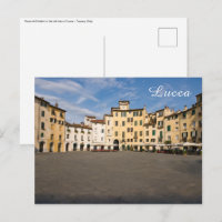 Praça Piazza Anfiteatro em Lucca - Toscana, Itália