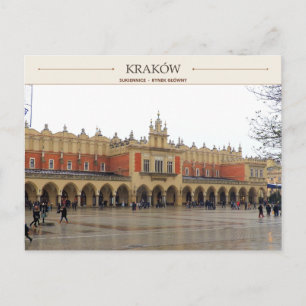 Cartão Postal Praça Principal da Galeria de Tecidos de Cracóvia