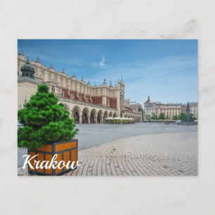 Cartão Postal Praça principal na cidade antiga de Cracóvia, Polô