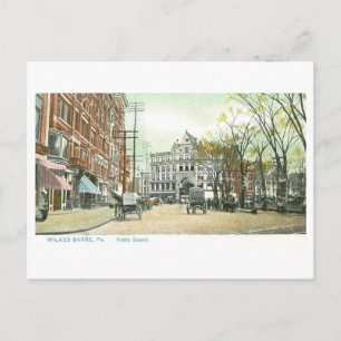 Cartão Postal Praça Pública Vintage, Wilkes-Barre, Pensilvânia