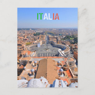 Cartão Postal Praça santo Peter em Vaticano, Roma, Itália