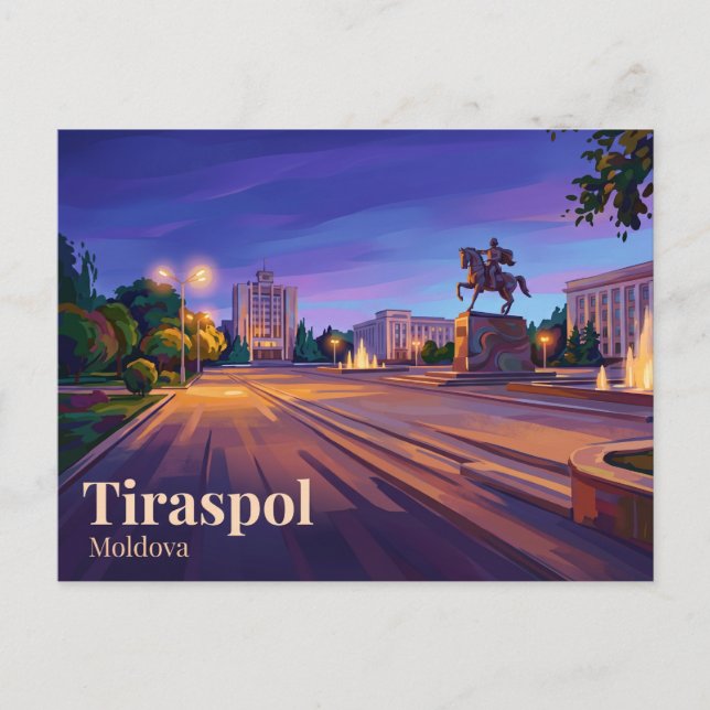 Cartão Postal Praça Suvorov Moldávia (Frente)