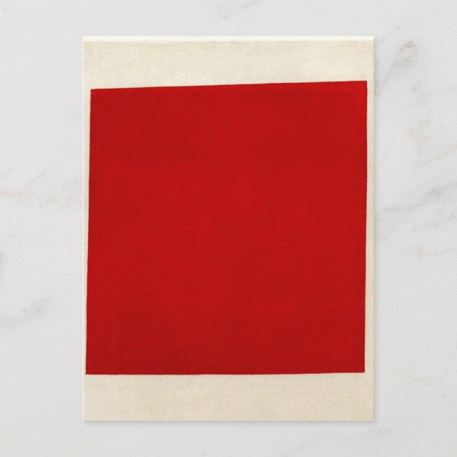 Cartão Postal Praça vermelha de Kazimir Malevich (Frente)