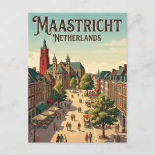 Cartão Postal Praça Vrijthof, Maastricht Países Baixos