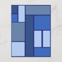 Praças Azuis em Padrão Geométrico