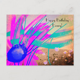 Cartão Postal Prado no pôr do sol - pintura de Abstrato