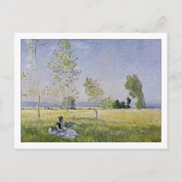 Cartão Postal Prado no Verão em Bezons por Monet