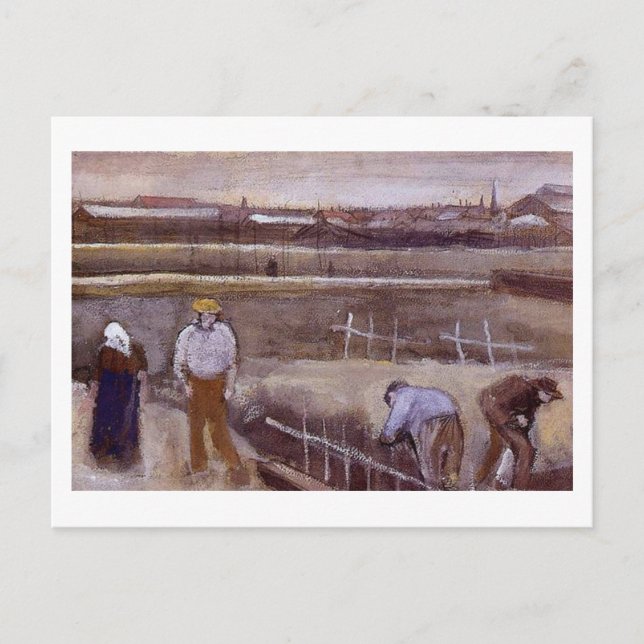 Cartão Postal Prados perto de Rijswijk Van Gogh Fine Art (Frente)