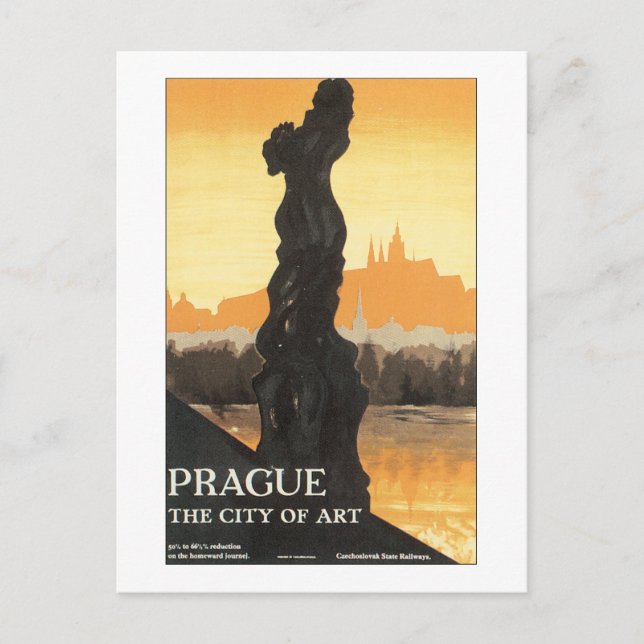 Cartão Postal Praga A Cidade da Arte (Frente)