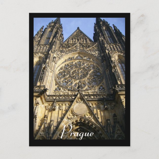 Cartão Postal praga catedral (Frente)