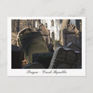 Cartão Postal Praga, cemitério judeu, cidade antiga / República 
