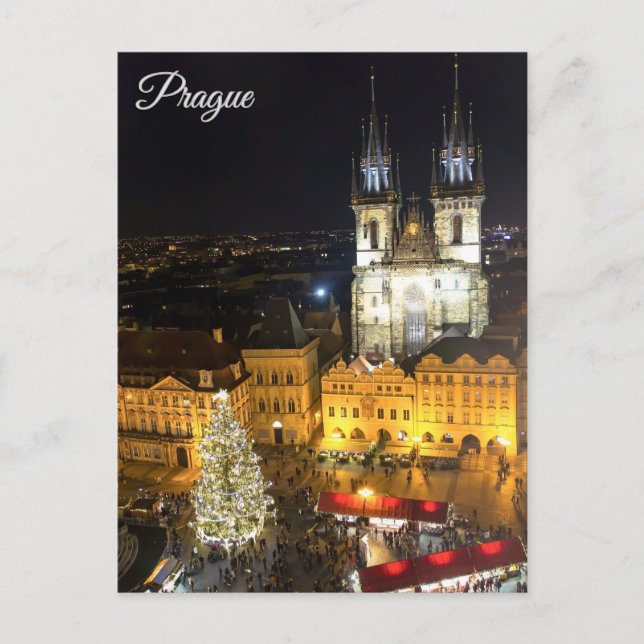 Cartão Postal Praga — praga da cidade antiga (Frente)