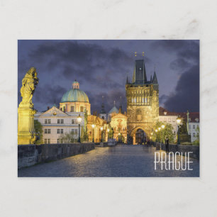 Cartão Postal PRAGA REPÚBLICA CHECA bela praça urbana