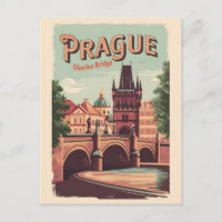Praga República Checa Viagem Art Vintage