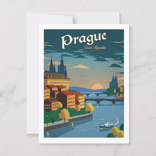 Cartão Postal Praga República Checa - Viagem Retro Imspício