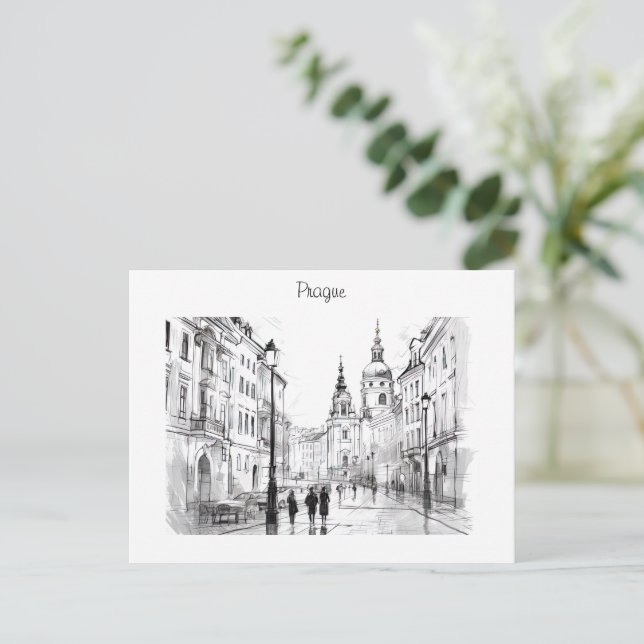 Cartão Postal Praga República Tcheca (Em pé/Frente)