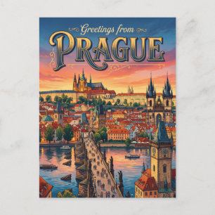 Cartão Postal Praga República Tcheca