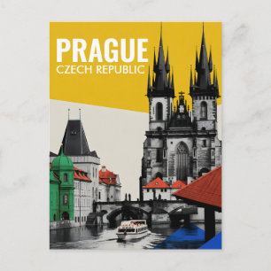 Cartão Postal Praga República Tcheca Paisagem do Centro Históric