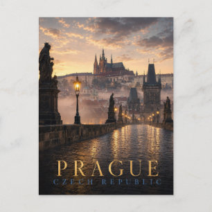 Cartão Postal Praga República Tcheca Ponte Carlos REALMS