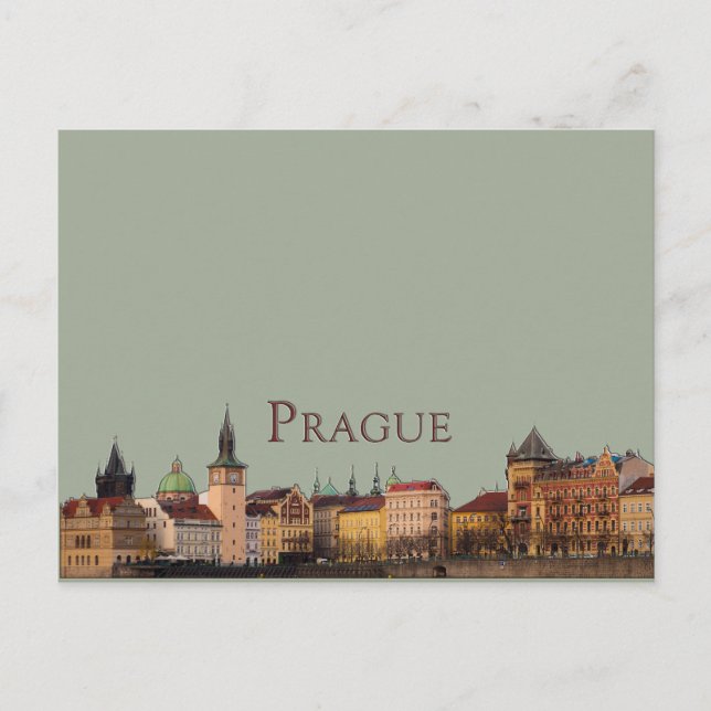 Cartão Postal Praga: Skyline Cidade Antiga (Frente)