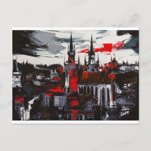 Cartão Postal Praga. Uma vista a partir da janela (Frente)