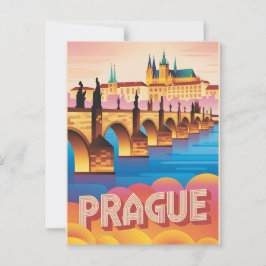 Cartão Postal Praga vintage