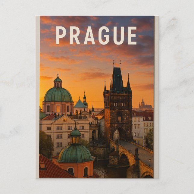 Cartão Postal Prague – The City of a Hundred Spires (Frente)