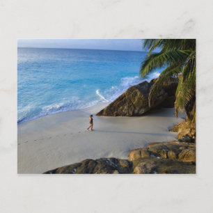 Cartão Postal Praia Anse Victorin, Ilha Fregate