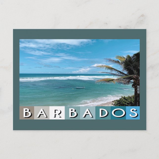 Cartão Postal Praia Barbados (Frente)