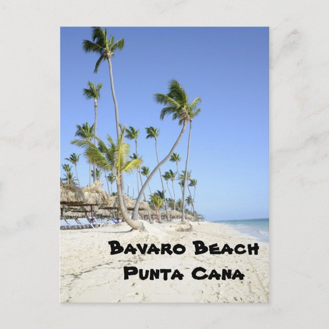 Cartão Postal Praia Bavaro na ilha de Punta Cana (Frente)