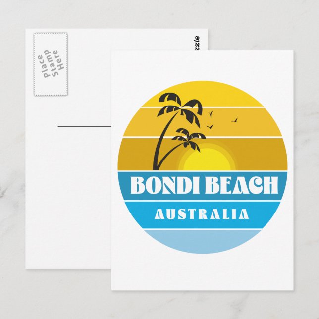 Cartão Postal Praia Bondi Austrália (Frente/Verso)
