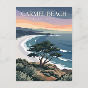 Cartão Postal Praia Carmel Califórnia