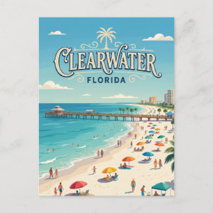 Cartão Postal Praia Clearwater EUA