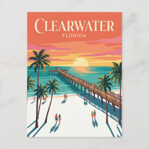 Cartão Postal Praia Clearwater EUA