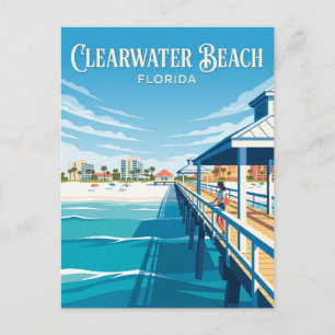 Cartão Postal Praia Clearwater EUA