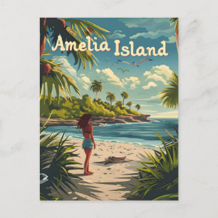 Cartão Postal Praia da Ilha Amelia