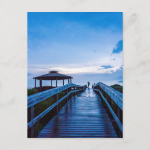 Cartão Postal praia da ilha tybee savannah georgia oceano noite