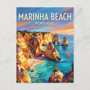 Cartão Postal Praia da Marinha Portugal