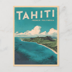 Cartão Postal Praia da Polinésia Francesa de Tahiti Viagens vint