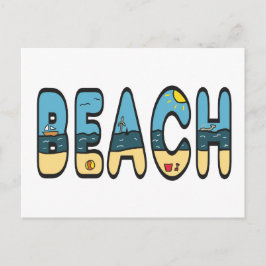 Cartão Postal Praia da praia