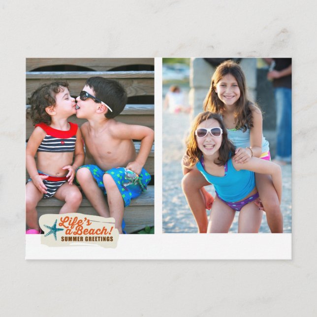 Cartão Postal Praia das Saudações de Verão (Frente)