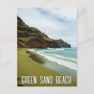 Cartão Postal Praia de Areia Verde Viagem no Havaí