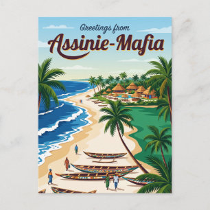 Cartão Postal Praia de Assinie-Mafia Costa do Marfim
