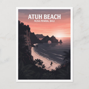Cartão Postal Praia de Atuh, Nusa Penida Indonésia