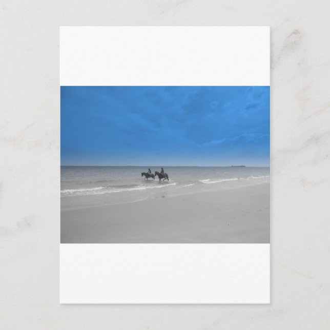 Cartão Postal praia de bamburgh (Frente)