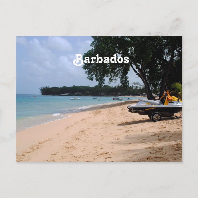 Cartão Postal Praia de Barbados (Frente)