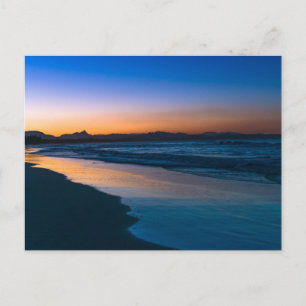 Cartão Postal Praia de Belongil logo após o pôr do sol, Byron Ba